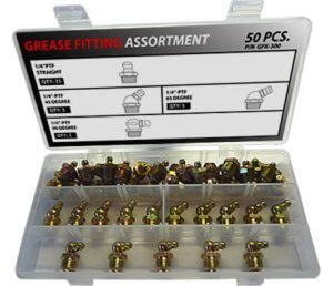 50pc 1/4"-18 PTF Grease Fitting Assortment